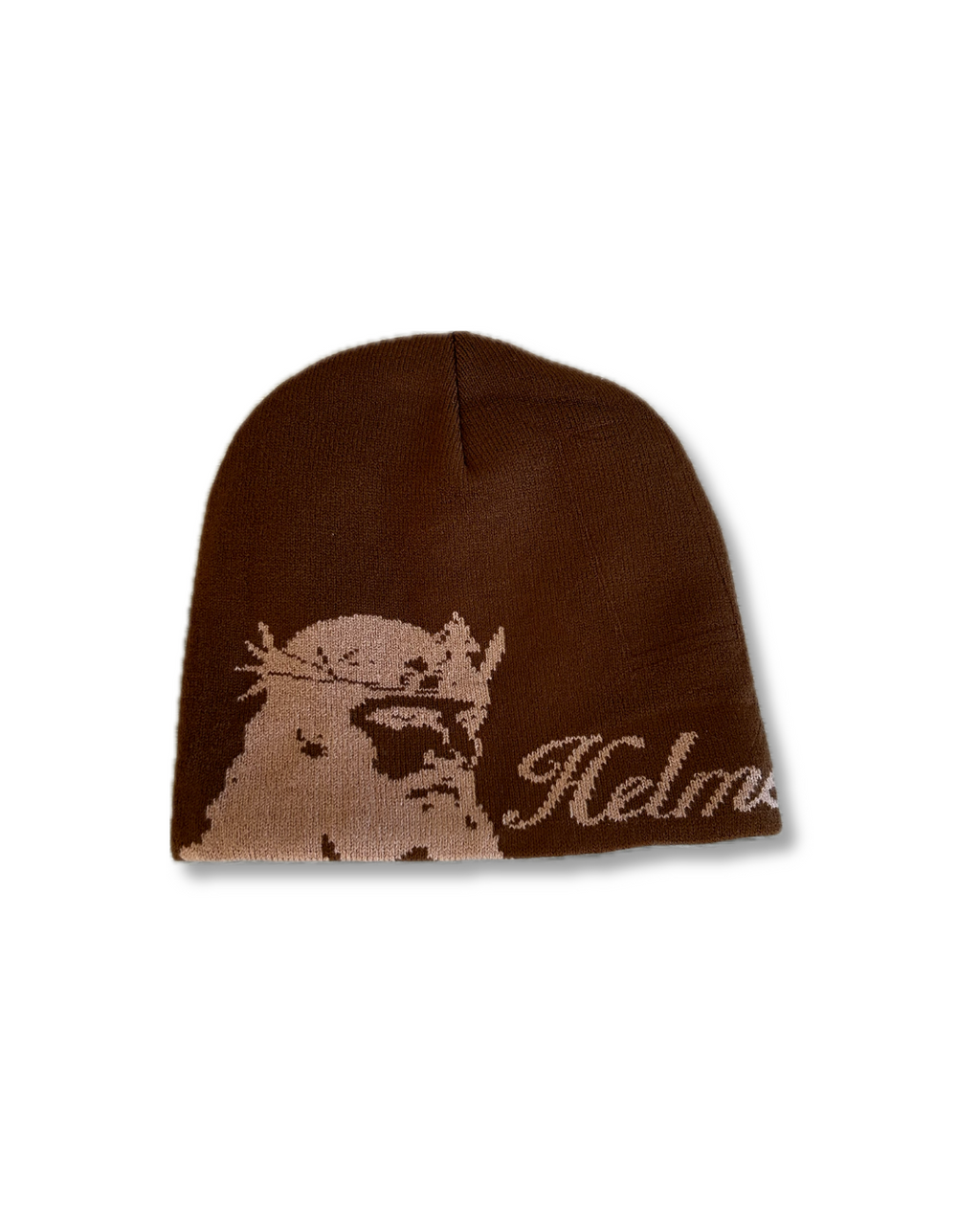 'Helmet of Salvation' Beanie in Brown