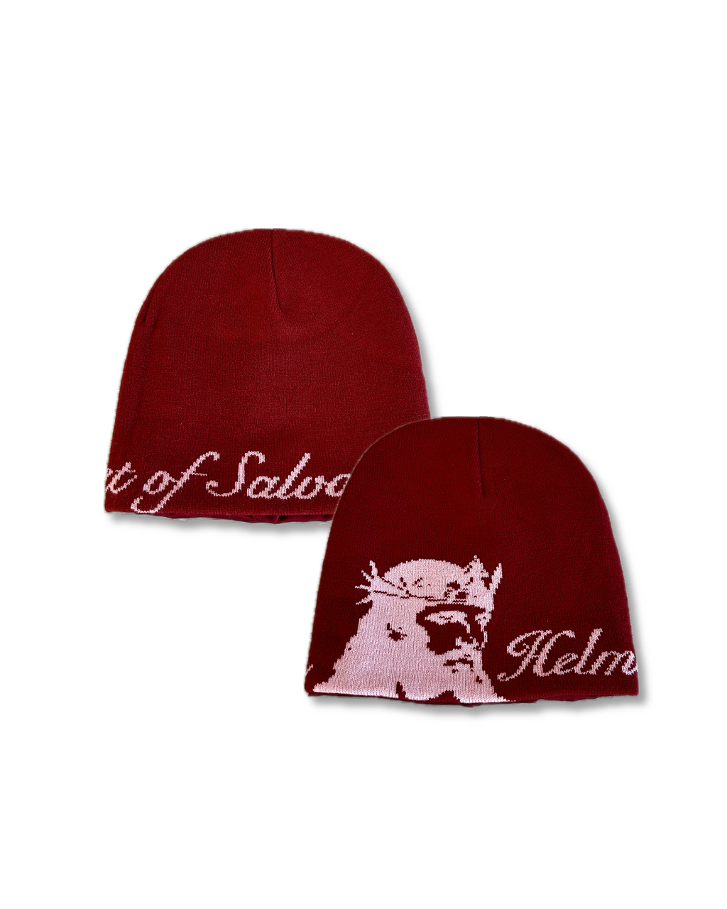 'Helmet of Salvation' Beanie in Red
