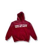 'JESUS VS FAME' Hoodie in Red